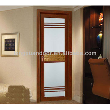 Алюминиевая стеклянная дверь, 48-дюймовая дверца, современные межкомнатные двери prehung